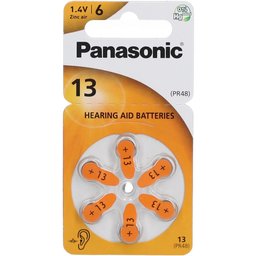 Panasonic® Zinc AIR  Piles Pr13 pour les aides auditives