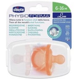 Physioforma Luxe Silicone Sucette 6-16M Orange Gris 2uts
