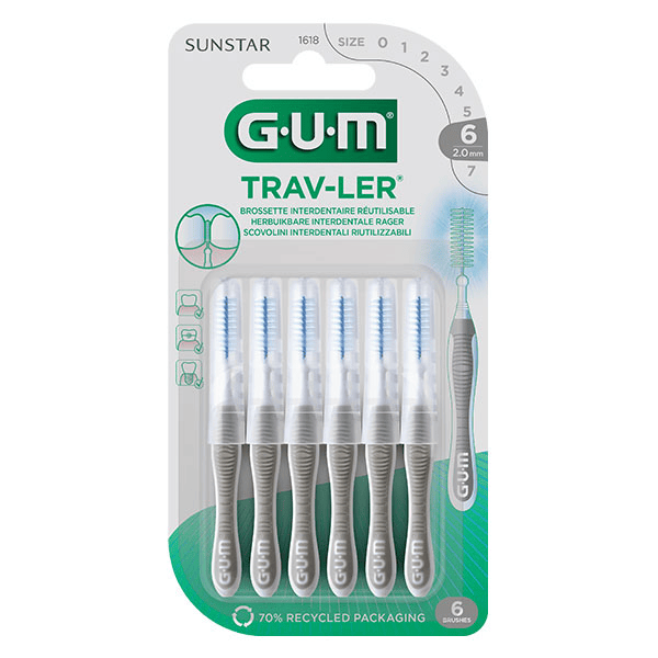GUM® Brossette interdentaire TRAV-LER® 2,0 mm - 6 unités