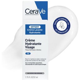 Lotion Hydratante Visage Peaux Normales à Sèches + Crème Lavante