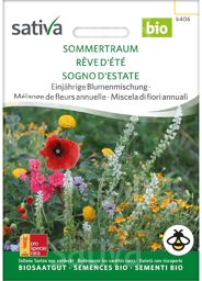 Mélange de fleurs anuelles semences BIO - Rêve d'été - Tagète, Zinnia, Pavot, Emilia