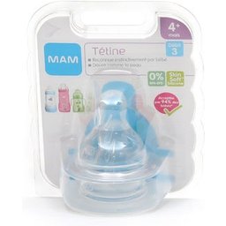 Tétine Débit Rapide Vitesse 4 Mois+ 2 Tétines