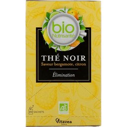 Nutrisanté Thé Noir Élimination Bergamote Citron Bio 20 Sachets