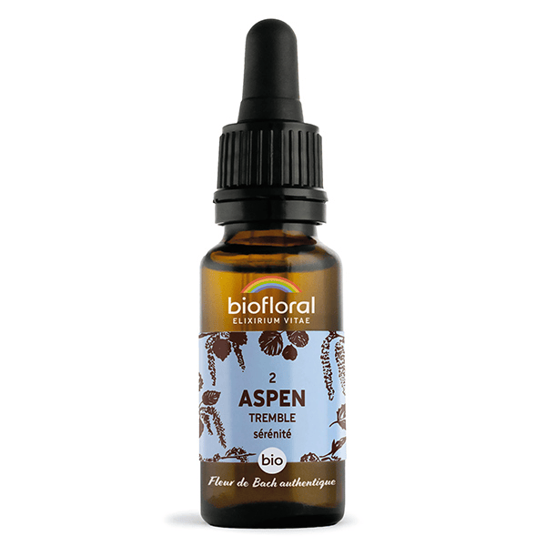 Fleur De Bach 02 Aspen Tremble Compte Gouttes Bio Demeter 20 ml