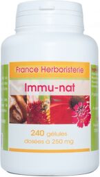 Immu-nat 240 gélules à 250 mg poudre pure.