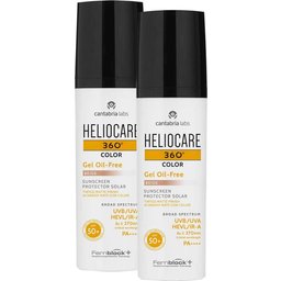 360º Gel Oil-Free Beige Protector Solar SPF50+ 2x 50ml