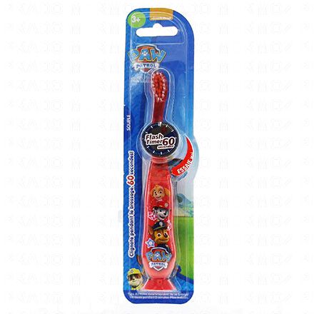 Brosse à dent souple Flash timer pat'patrouille