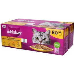 Whiskas Poultry Feasts – Sélection Volaille en Gelée pour Chat Adulte 1+
