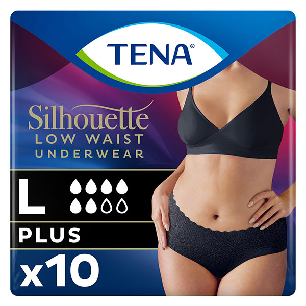 Silhouette Sous-Vêtement Taille Basse Noir Normal Taille L 9 unités