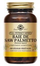 Baies de Saw Palmetto 100 Gélules Végétales - Flacon 100 gélules