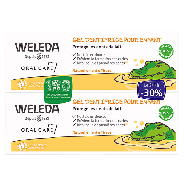 Soin Bucco-Dentaire Gel Dentifrice pour Enfant Lot de 2 x 50ml