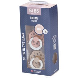 Bibs Sucette Boheme Glowdark Blush/Vanilla Duo 0-6 mois