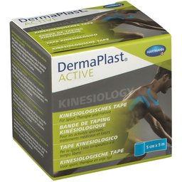 Dermaplast®Bande de kinésiologie active bleu 5 cm x 5 m