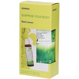 Korres Coffret Surprise your Body Basilic Citron Gel Douche + Lait Corporel