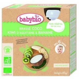 Babybio Brasse Coco/Kiwi/Bana 6M 4X85G