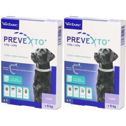 Prevexto® Collier médicamenteux pour chiens de plus de 8 kg