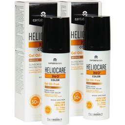 360° Color Gel Oil Free SPF50+ Bronze 2x50ml