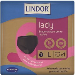 Lindor Lady Ropa Interior Lavable Menstruación y Pérdidas de Orina Talla L
