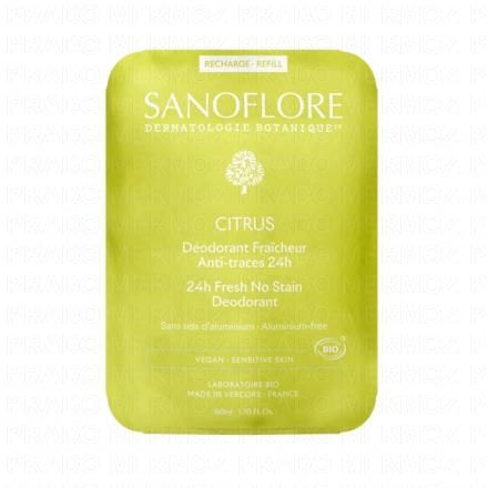 Déodorant Fraicheur Bio Anti-traces 24h Citrus eco recharge 50ml