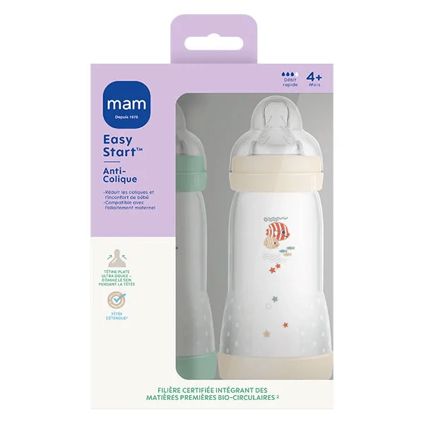 Biberon anti-collique Class Menthe 320ml X2