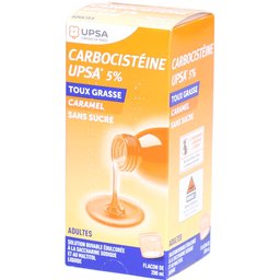 Carbocistéine 5% Toux Grasse Adulte - Sirop sans sucre