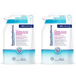 BepanthenDerma® Crème Riche Réparatrice Corps Éco-Recharge 400 ml Peaux Sèches et Sensibles