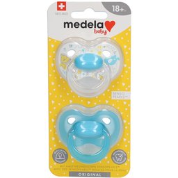 Baby Original Sucette Turquoise 18 Mois+ DUO 2 tétine