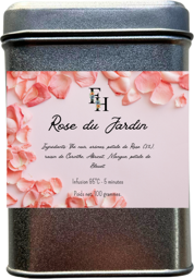 Thé noir ROSE DU JARDIN 100 grammes - Boîte en métal
