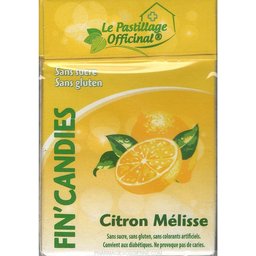 Fin'Candies Citron Mélisse Sans Sucre 20uts