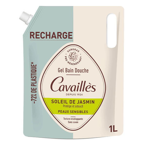 Eco-recharge gel bain douche soleil de jasmin 1L