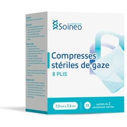 Compresses Steriles Gaze 7,5X7,5Cm 25uts