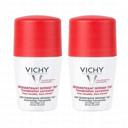 Détranspirant intensif 72h transpiration exessive lot de 2 roll'ons x 50ml