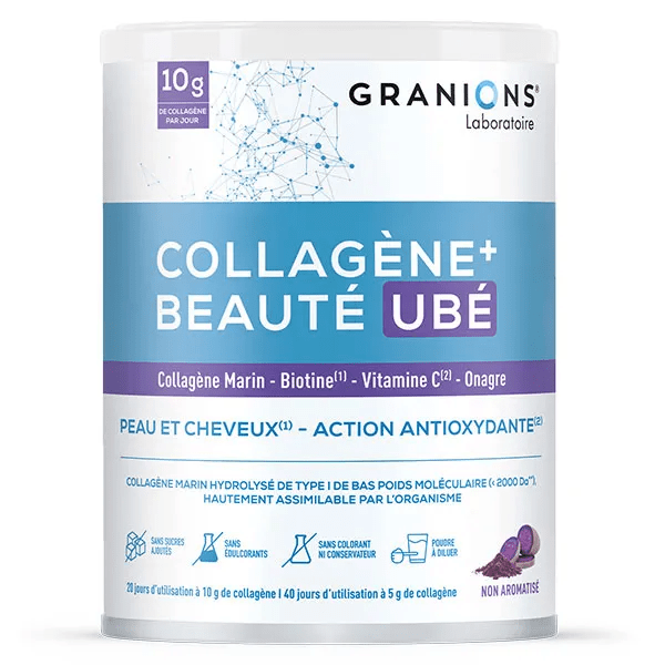 Collagène+ Beauté Peau Cheveux, Collagène Marin, Biotine Ubé 216g