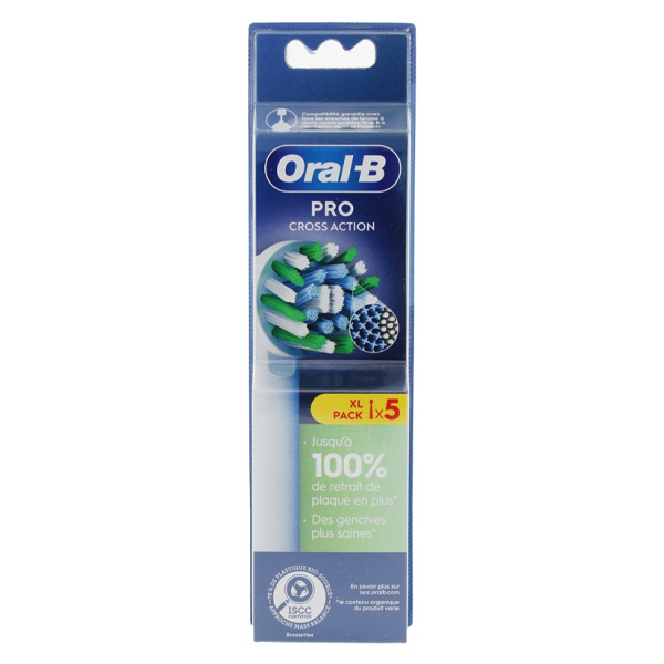Pro Cross Action Brossettes Pour Brosse À Dents, Pack De 5 Unités