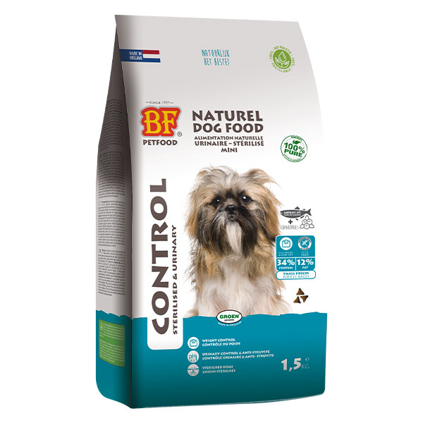BF Petfood Mini Croquettes pour Petit Chien Control sans Blé 1,5kg