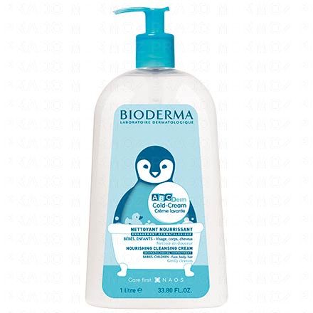ABCDerm - Cold-Cream crème lavante nourrissante pour bébé Flacon pompe 1L