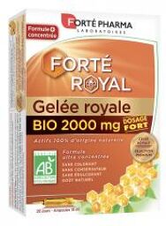 Gelée Royale Bio 2000 mg - 20 Ampoules - Boîte 20 ampoules de 10 ml