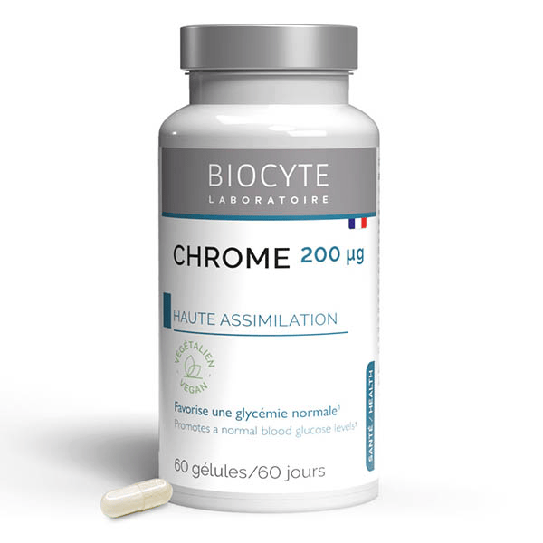 Cr Chrome Glycémie Normale Chrome, Levure de Bière et Niacine 60 Gélules