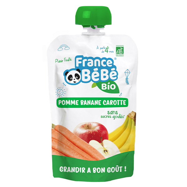 Gourde Pomme Banane Carotte +4m Bio 100g