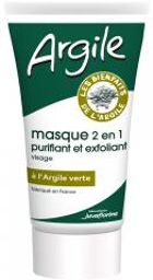 Visage Masque Purifiant & Exfoliant 2 en 1 Argile Verte 70g - Tube 70 g
