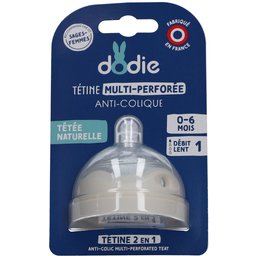 Tétine Multi-Perforée Anti-Colique Débit 1 Lent +0