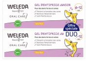Gel Dentifrice Junior Avec Fluor 6-12 ans Lot de 2 x 50 ml - Lot