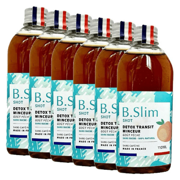 B.Slim Shot Goût Pêche 110 ml Lot de 6