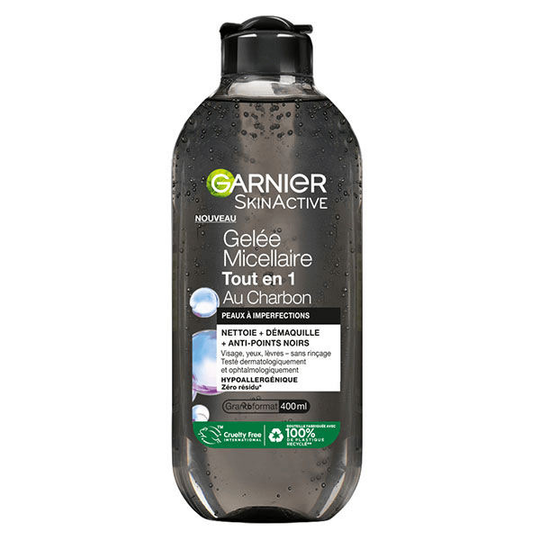 SkinActive Gelée Micellaire Tout en 1 au Charbon 400ml