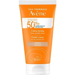 Solaire - Crème Teintée Spf50+ UVB UVA Lumière Bleue HEV Avec Parfum