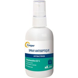 - Spray antiseptique - Antibactérien - Chlorhexidine 0,5% - Solution pour application cutanée - Spray 100ml