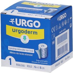 Urgoderm Sparadrap non tissé extensible 5 m x 5 cm