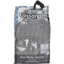 Cassandra Bouillotte Housse Tricot Gris 1,8L