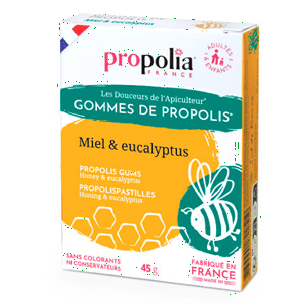 Les Douceurs de l'Apiculteur Gommes de Propolis Miel & Eucalyptus 45 unités