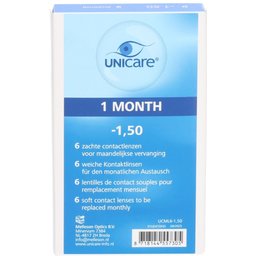 Unicare Lentilles mensuelles -1,50